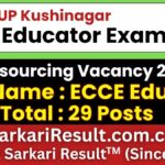 UP Kushinagar ECCE Educator Recruitment 2026
