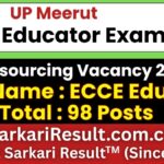 UP Meerut ECCE Educator Recruitment 2026
